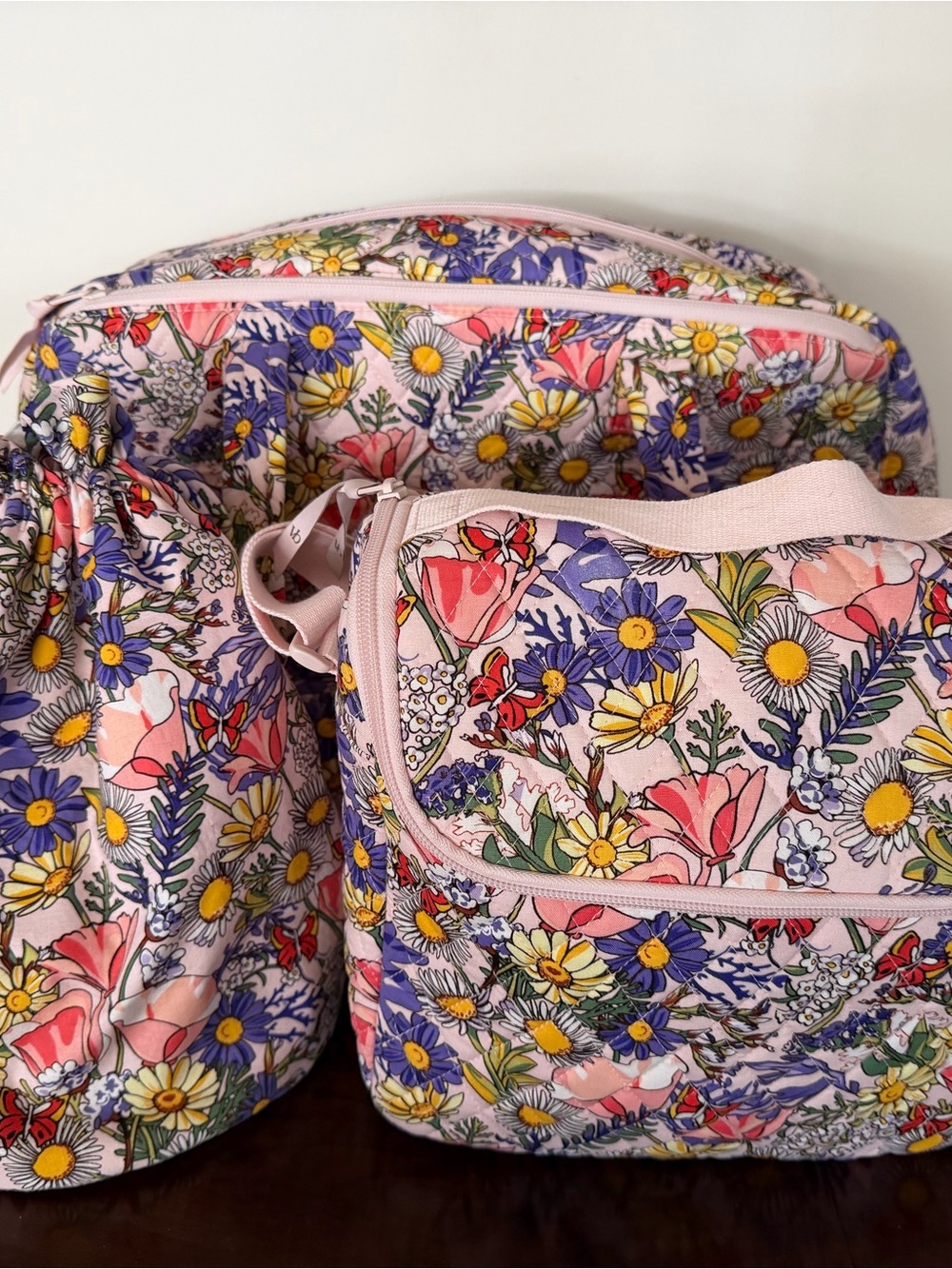 Vera Bradley Coastal Wildflowers Weekender 3 Piece Travel Set